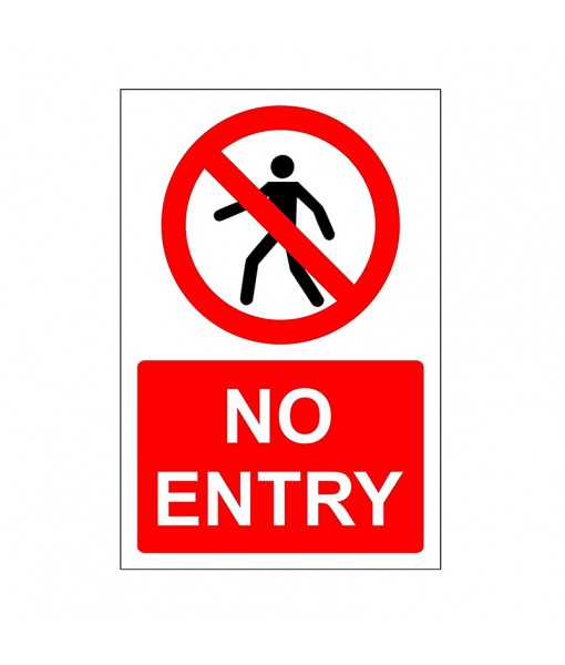 Sign Metal Prob No Entry 600x450