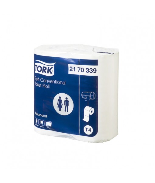 Tork Toilet Roll 400s 2ply Adv 4pk 9's