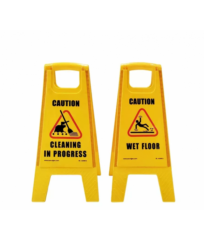 Cleaning in Progress Sign