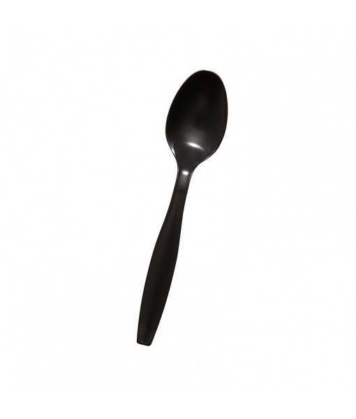 7" Plastic Heavy Duty Spoon (Black)