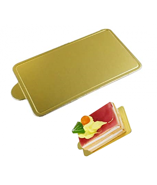 Gold Slice Cake Board 10 x 6cm