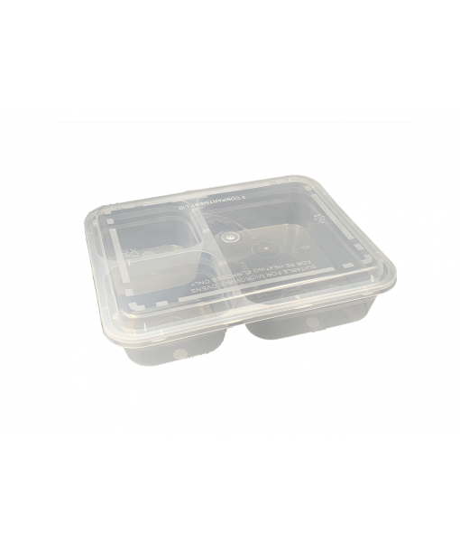 Rectangle Container 3 Compartment 1200ml (BBB1200TC)