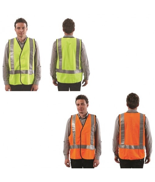 Fluro H Back Safety Vest - Day-Night Use