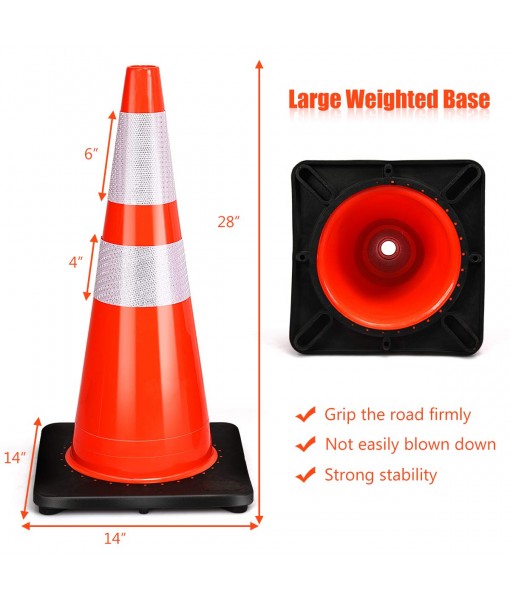 Cone Road Lock with Reflector Red/Black