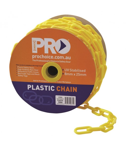 Plastic Chain Yellow 8mmx25m