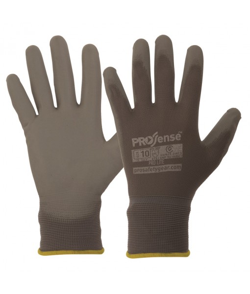 Pro-lite Grey Pu Nylon Gloves 1's