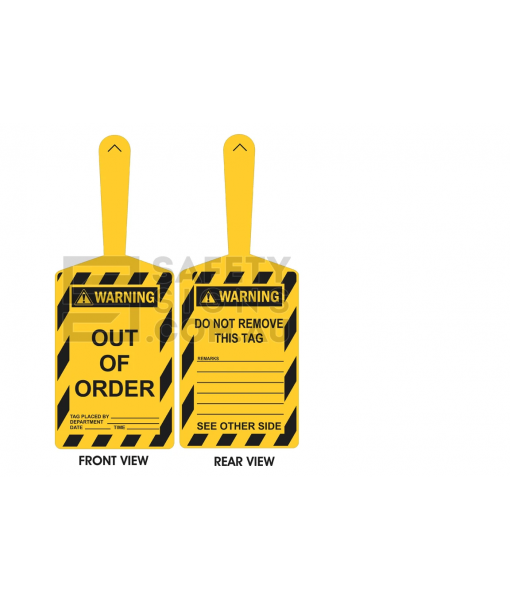 Self Lock Safety Tags Out of Order 25's