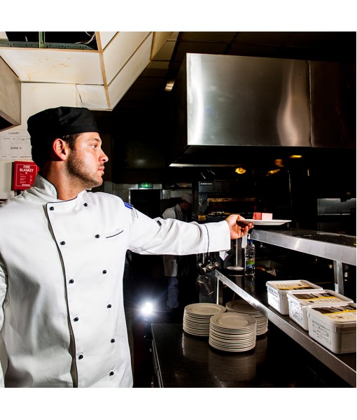 Cambridge Long Sleeve Shirt Chef Jacket White