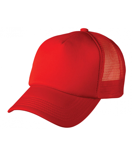 Plain Trucker Cap Red