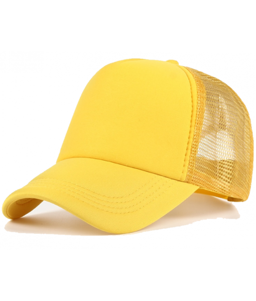 Plain Trucker Cap Yellow